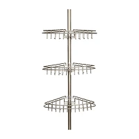 Kenney 3-Tier Spring Tension Corner Pole Shower Caddy