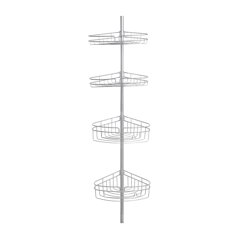Kenney 4-Tier Spring Tension Corner Pole Shower Caddy