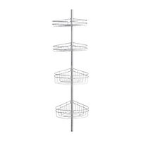 Kenney 4-Tier Spring Tension Corner Pole Shower Caddy