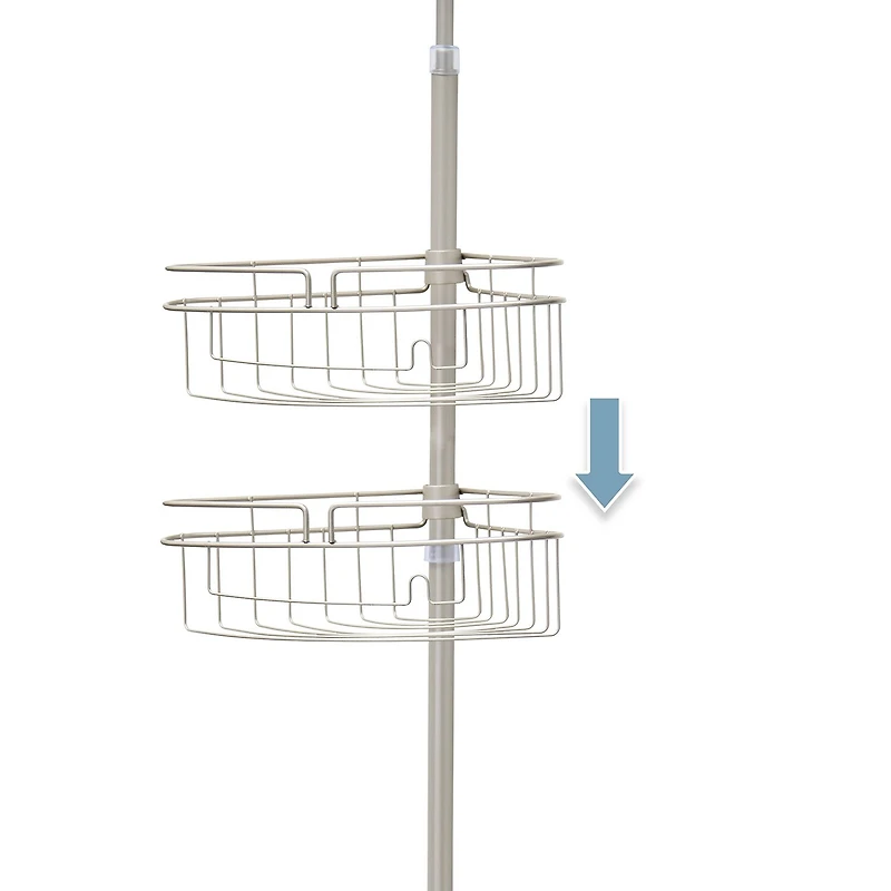 Kenney 4-Tier Spring Tension Corner Pole Shower Caddy