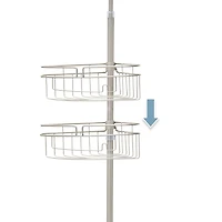 Kenney 4-Tier Spring Tension Corner Pole Shower Caddy