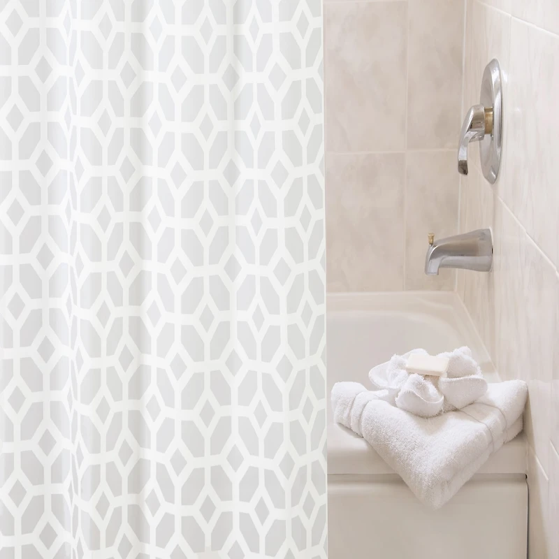 Kenney Geometric Shower Curtain Liner