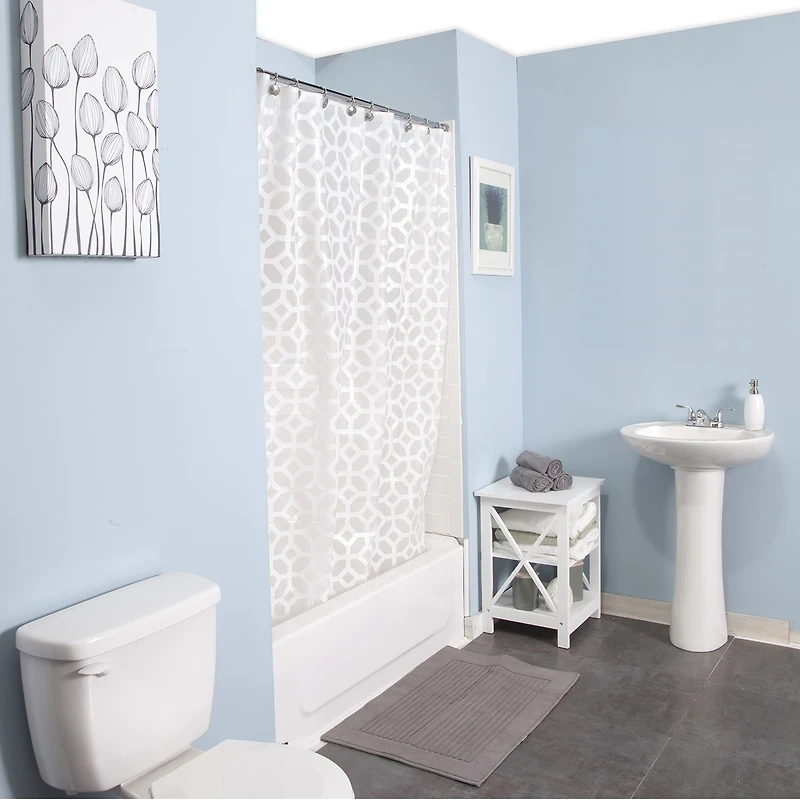 Kenney Geometric Shower Curtain Liner