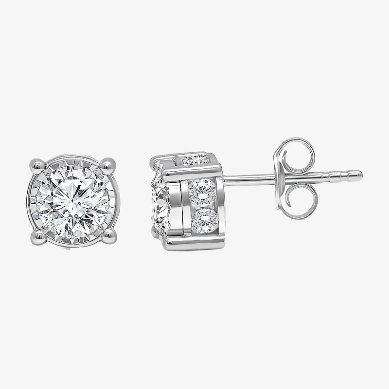 Tru Miracle 2 CT. T.W. Lab Grown White Diamond 14K Gold 6.7mm Round Stud Earrings