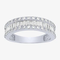 Womens 2.5MM 1 CT. T.W. Natural White Diamond 14K Gold Anniversary Wedding Band