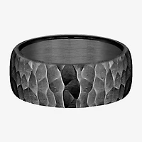 Hammered Mens 8MM Tantalum Wedding Band