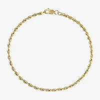 14K Yellow Gold 2.5mm Rope Chain Bracelet