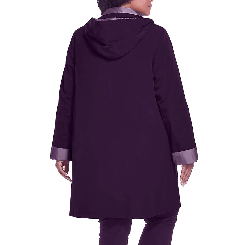 Gallery Womens Water Resistant Midweight Plus Raincoat