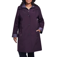 Gallery Womens Water Resistant Midweight Plus Raincoat