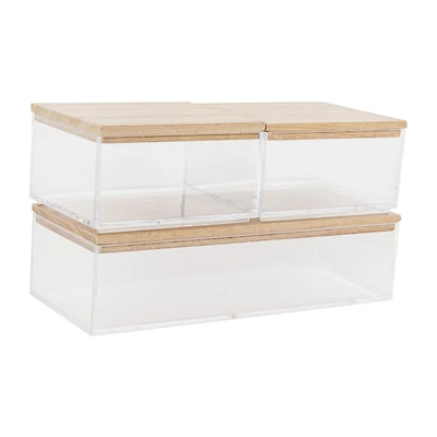 Martha Stewart 3 Pack Bins With MDF Lids