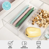 Martha Stewart 3 Pack 3X7.5 Clear Desk Organizer