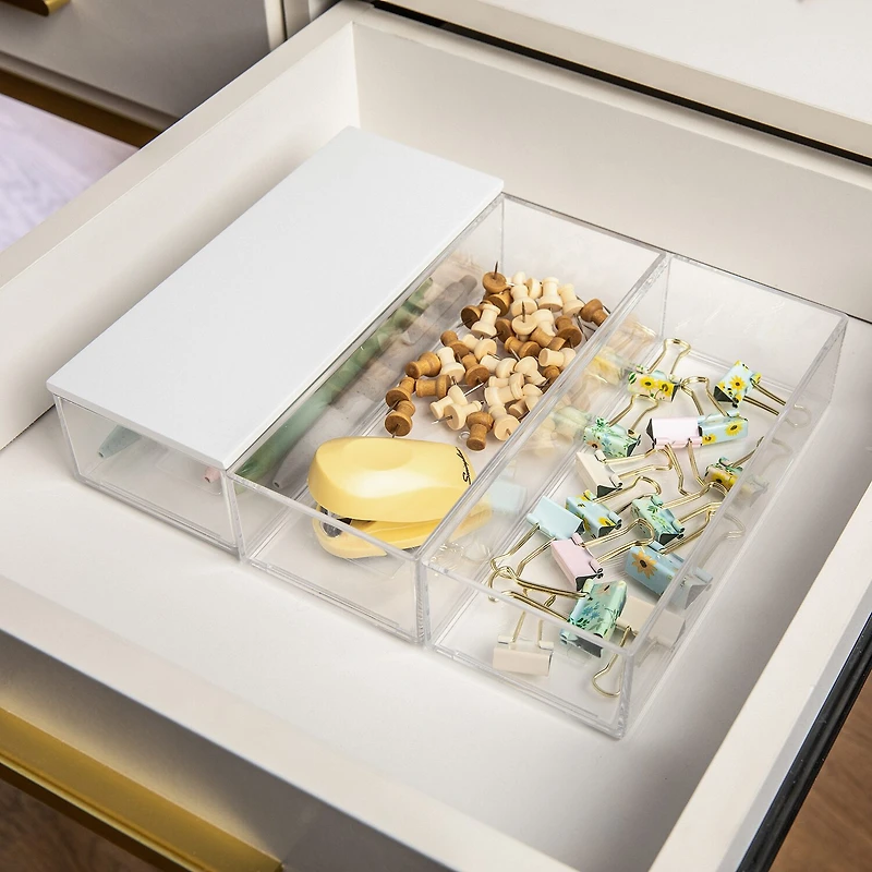 Martha Stewart 3 Pack Bins With MDF Lid