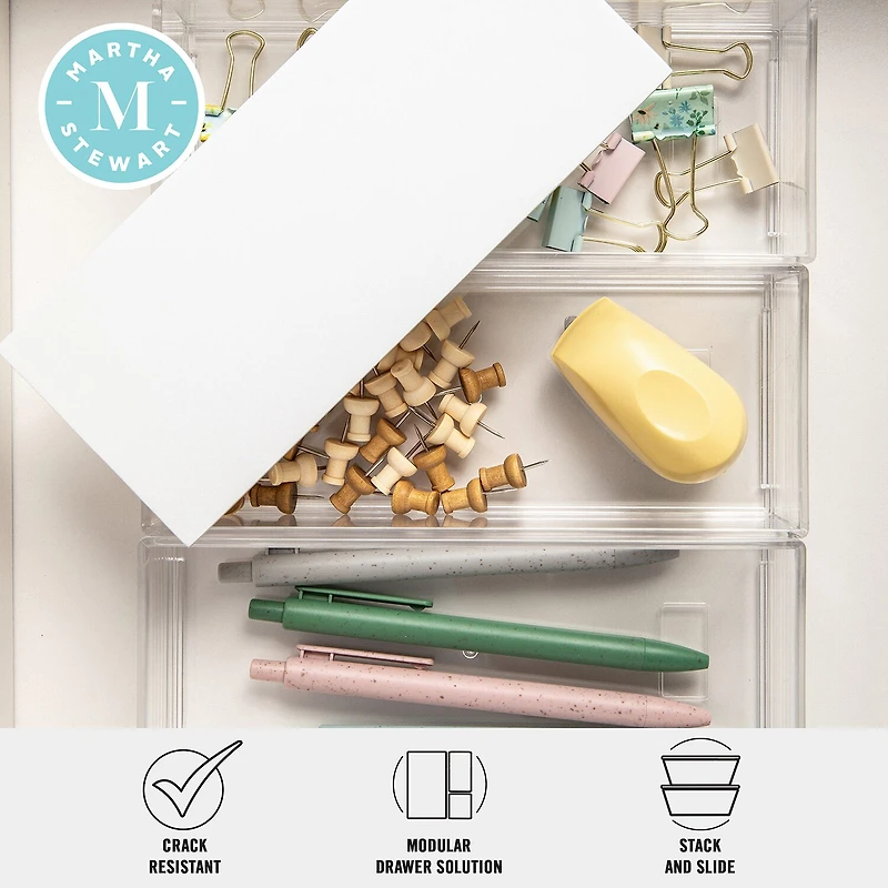 Martha Stewart 3 Pack Bins With MDF Lid