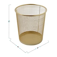 Martha Stewart 4.5 Gal Gold Mesh Trash Can