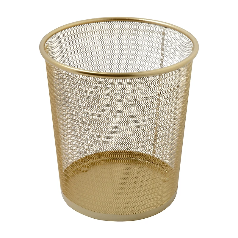 Martha Stewart 4.5 Gal Gold Mesh Trash Can