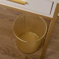 Martha Stewart 4.5 Gal Gold Mesh Trash Can
