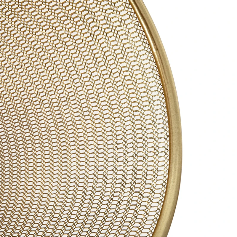 Martha Stewart 4.5 Gal Gold Mesh Trash Can