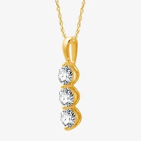 Snowman (H-I / I1) Womens 1 1/4 CT. T.W. Lab Grown White Diamond 10K Gold 18 Inch Pendant Necklace