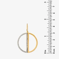 Womens Cubic Zirconia 18K Gold Over Silver Drop Earrings