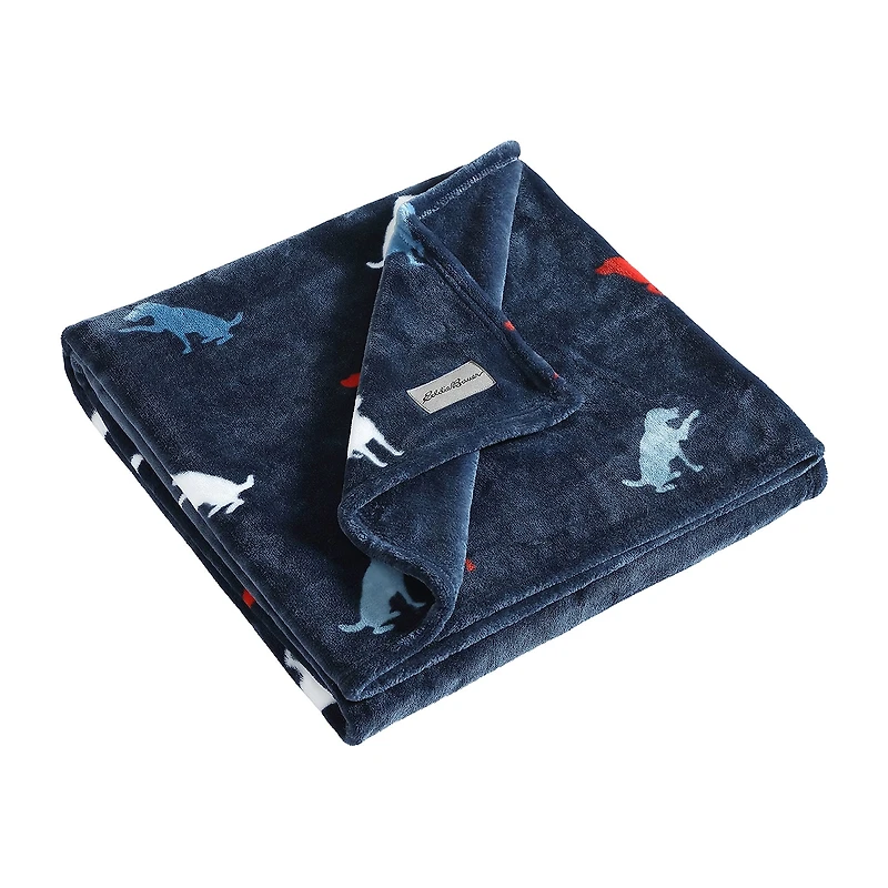 Eddie Bauer Buddy The Dog Plush Reversible Lightweight Throw