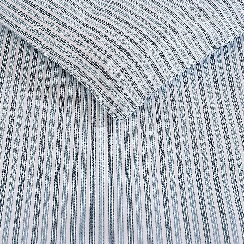 Eddie Bauer Ticking Stripe Duvet Cover Set