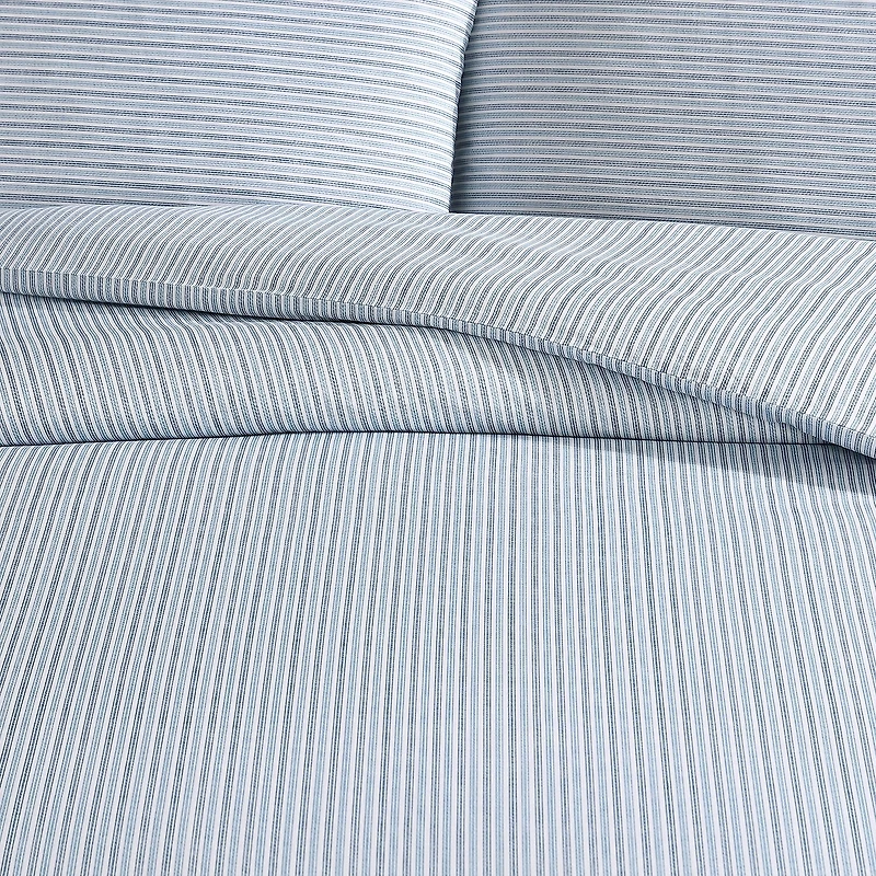 Eddie Bauer Ticking Stripe Duvet Cover Set