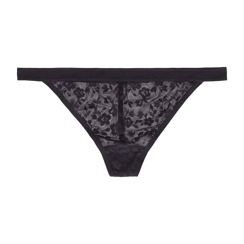 Curvy Couture No Show Lace G-String Thong Panty - 1383
