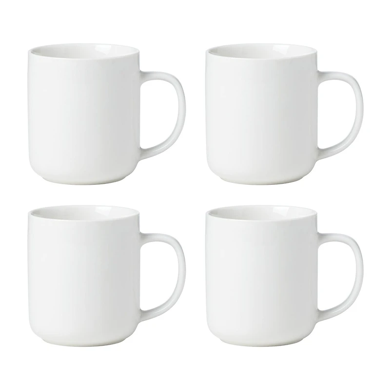 Oneida 24 Seven White 4-pc. Porcelain Mug Set