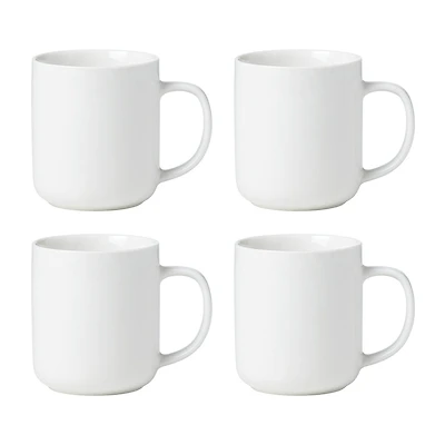 Oneida 24 Seven White 4-pc. Porcelain Mug Set