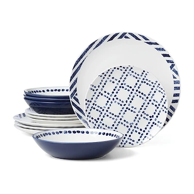 Oneida Harbour 12-pc. Porcelain Dinnerware Set