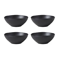 Oneida Ridge Black 12-pc. Stoneware Dinnerware Set