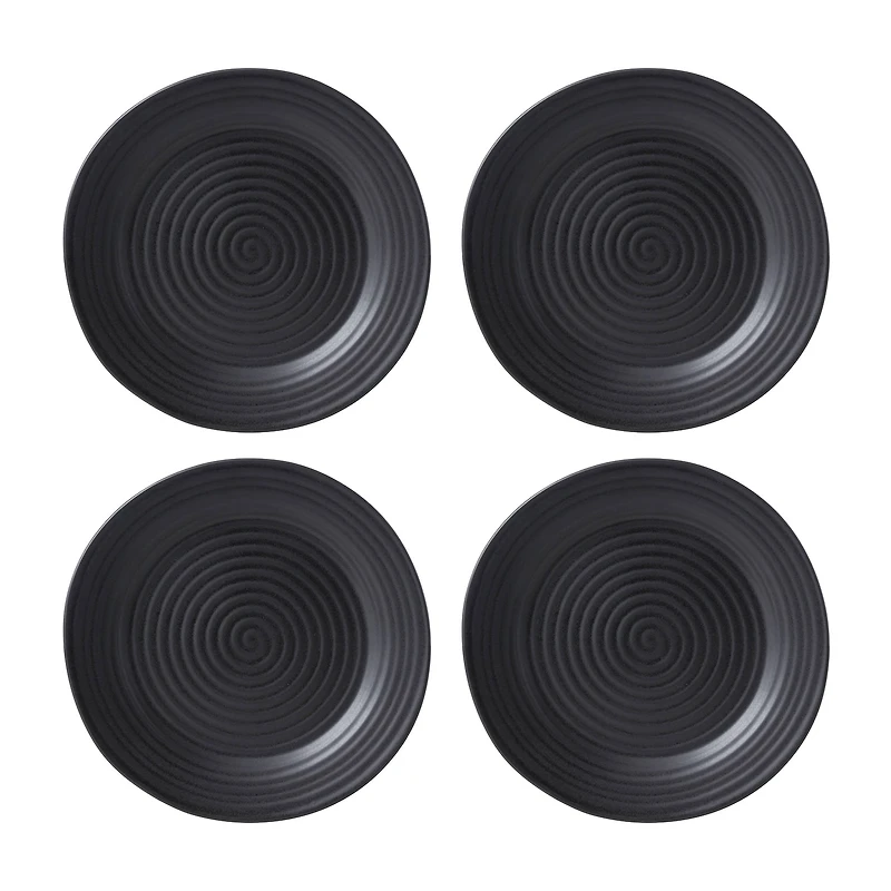 Oneida Ridge Black 12-pc. Stoneware Dinnerware Set
