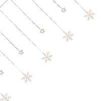 Northlight 5ft 250ct Led Star And Snowflake Window Curtain String Lights