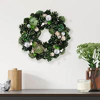 Northlight 14" Pinecone And Foliage Artificial Wreath