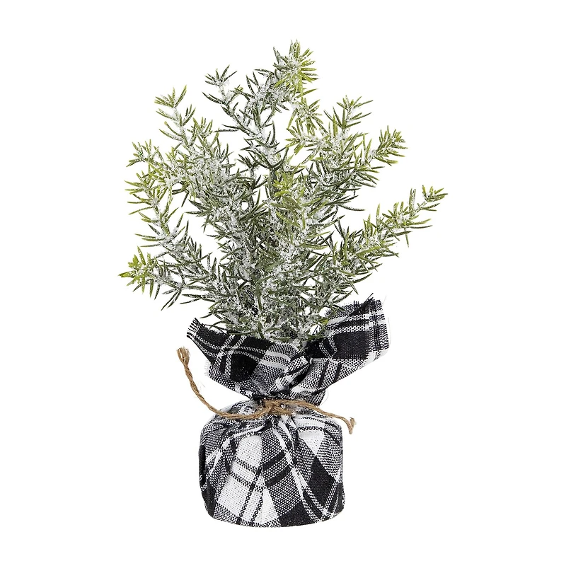 Northlight 9" Mini Frosted Pine Artificial 1 Foot Pine Christmas Tree