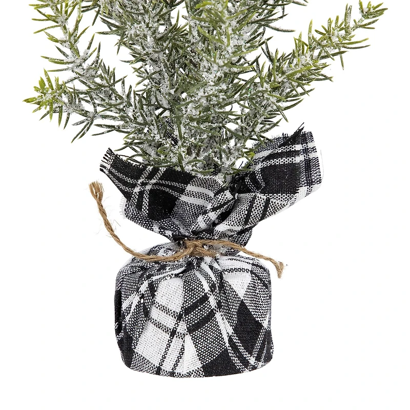 Northlight 9" Mini Frosted Pine Artificial 1 Foot Pine Christmas Tree