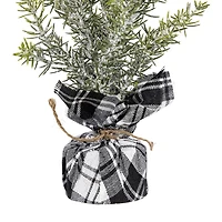 Northlight 9" Mini Frosted Pine Artificial 1 Foot Pine Christmas Tree