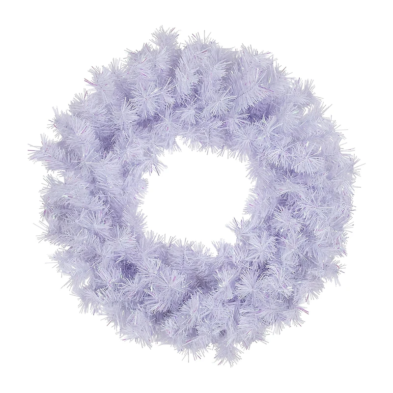 Northlight 36" Icy White Iridescent Spruce Wreath