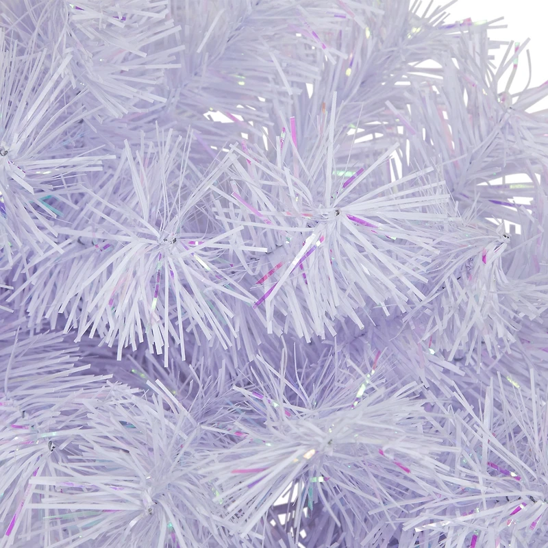 Northlight 36" Icy White Iridescent Spruce Wreath