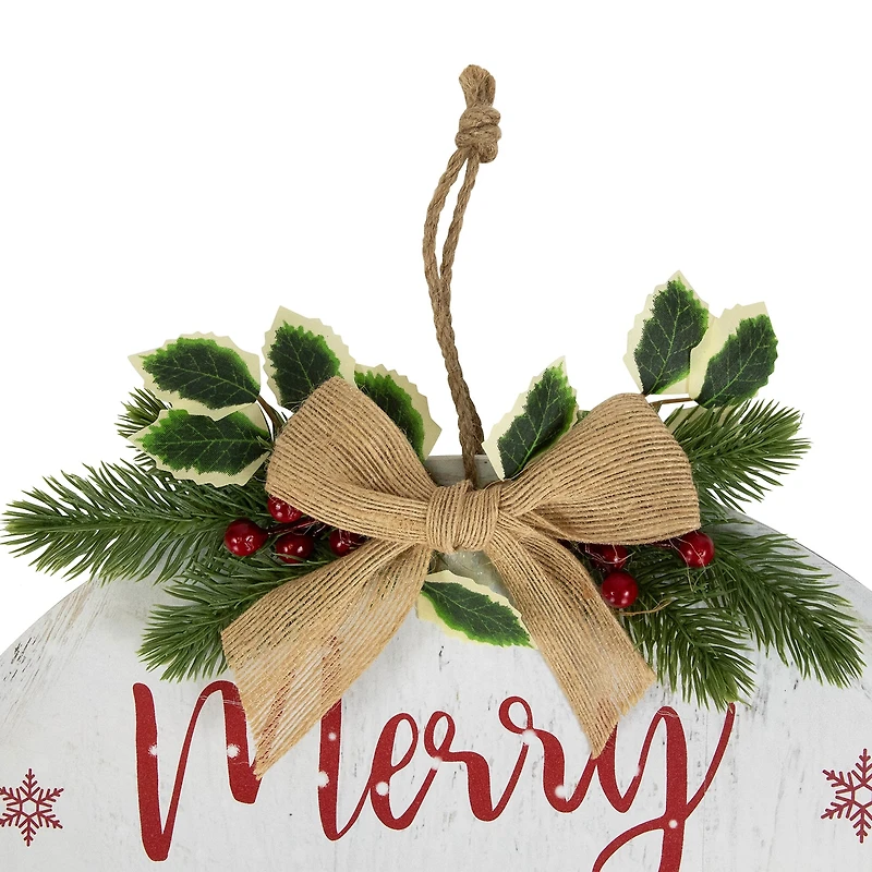 Northlight 16" Merry And Happy Holidays Wood Wall Sign