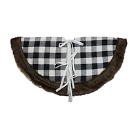 Northlight 48" Buffalo Plaid With Burlap Snowflake Indoor Tree Skirt