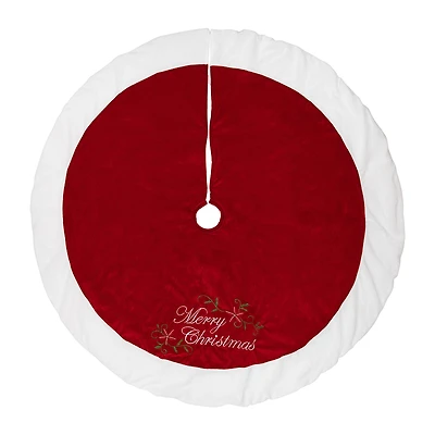 Northlight 48" Traditional Velveteen Indoor Tree Skirt