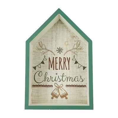 Northlight 12" "Merry" 3d House Wall Sign
