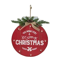Northlight 14" Battery Operated "We Wish You A Merry Christmas" Wall Sign