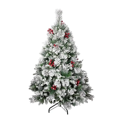 Northlight 5ft Full Heavily Flocked Whittaker Spruce 5 Foot Flocked Spruce Christmas Tree