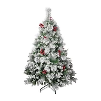 Northlight 5ft Full Heavily Flocked Whittaker Spruce 5 Foot Flocked Spruce Christmas Tree