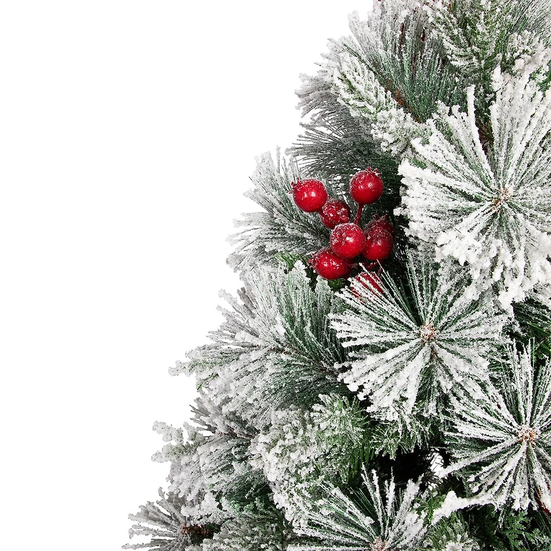 Northlight 5ft Full Heavily Flocked Whittaker Spruce 5 Foot Flocked Spruce Christmas Tree