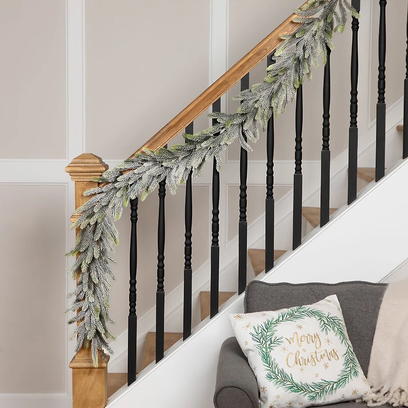 Northlight 6ft Frosted Pine Christmas Indoor Garland