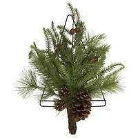 Northlight 21" Pine Tree Wall Hanging With Pinecones Christmas Window Decor