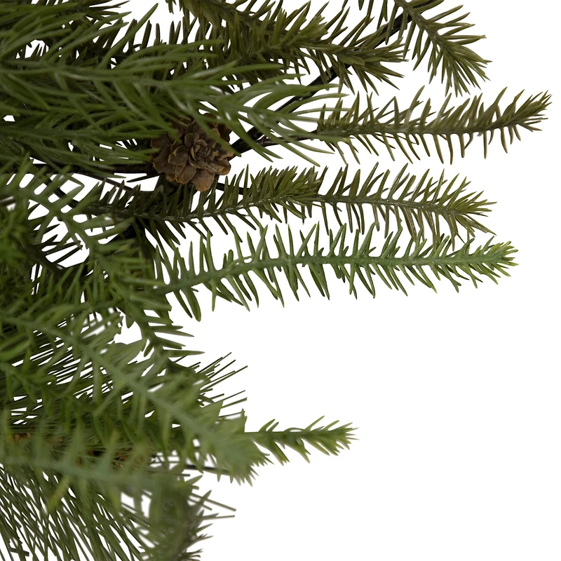 Northlight 21" Pine Tree Wall Hanging With Pinecones Christmas Window Decor